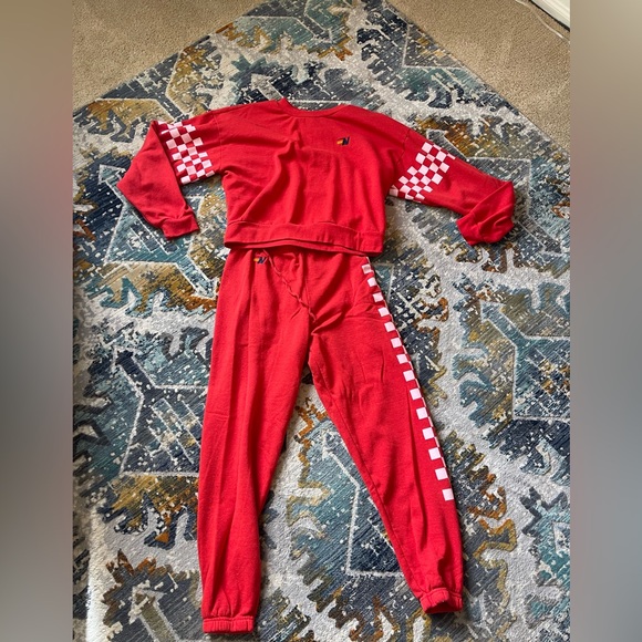 Aviator Nation Red/White Checkered Sweatpants - Picture 4 of 8